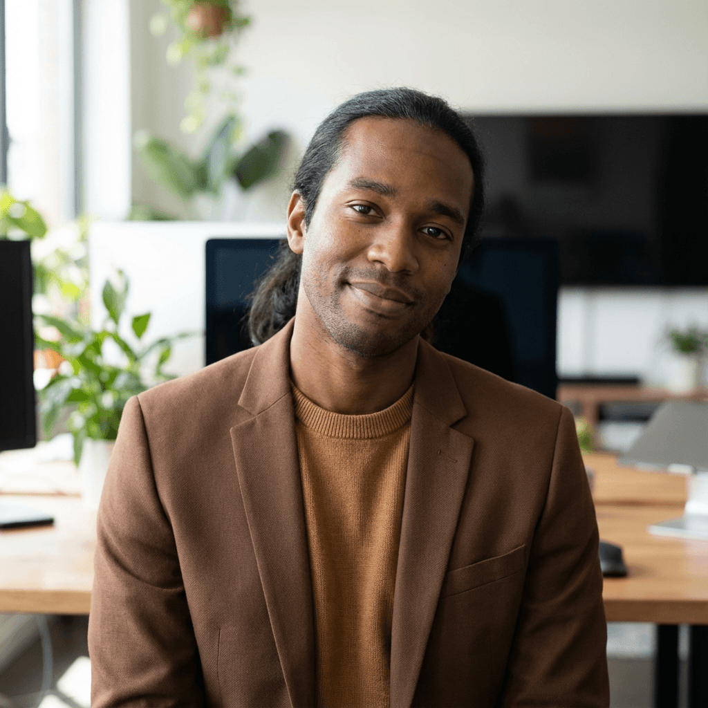 Male customer portrait